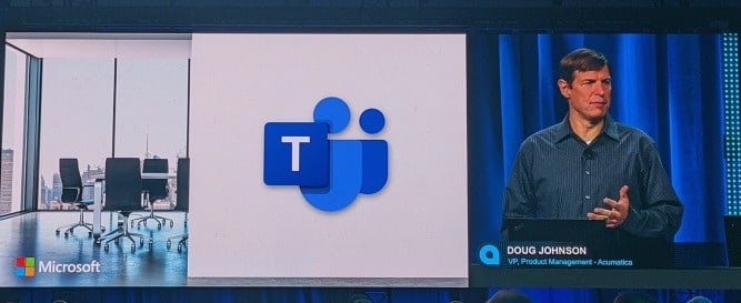 Acumatica is the first ERP application to integrate with Microsoft Teams